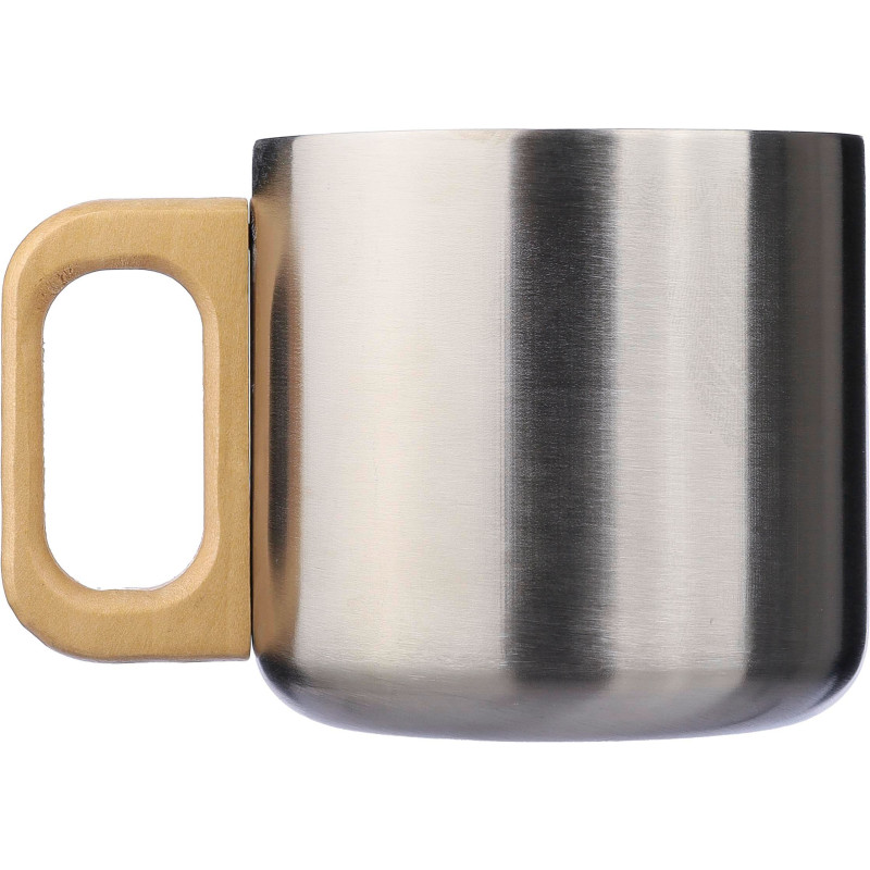 Mug Dwight | Inox recyclé | Manche en bois | 400 ml