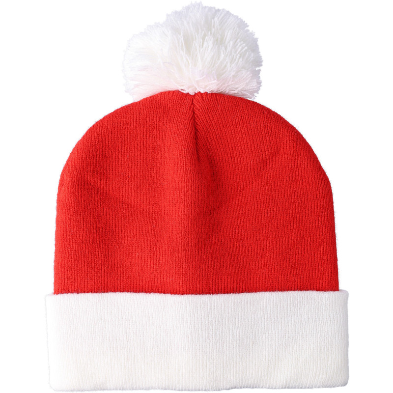 Bonnet de Noël tricoté en acrylique Eleni