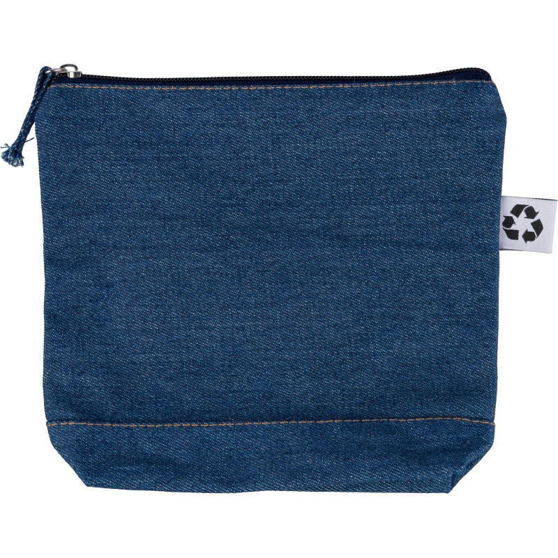 Trousse de maquillage en denim recyclé Orin