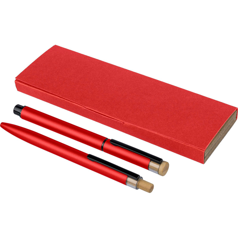 Parure de stylos en aluminium recyclé laqué Ilaria