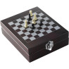 Set de vin Renée | Coffret en bois | Couvercle damier | 4 pcs