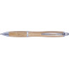Stylo bille Carson | Bambou | Détails argent