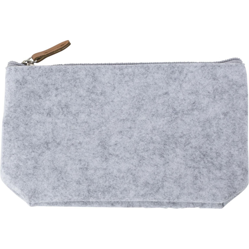 Pochette cosmétique Lucy | Feutre recyclé | Détails en simili-cuir