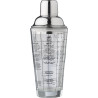 Shaker gradué en verre et en inox Adela