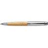 Stylo bille twist en acier inoxydable et bambou Anke