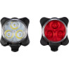 Set de lumières vélo Elisabeth | Plastique et silicone | Rechargeable | 4 modes